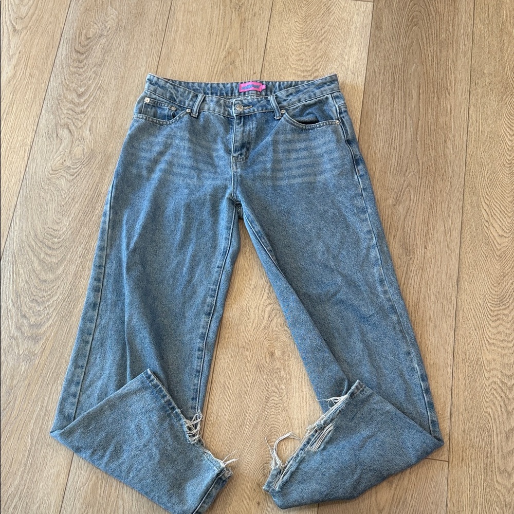 Edikted Light Blue Flare Jeans
